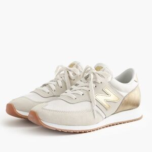 White & Gold New Balances